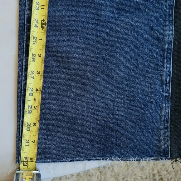 NWT EXPRESS Tuxedo Stripe Wide Leg Jeans Size 6L - Picture 9 of 16